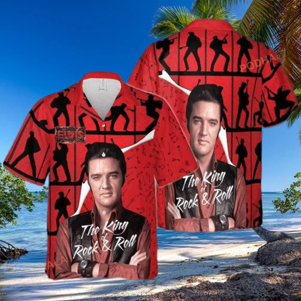 The King Rock And Roll Elvis Presley Hawaiian Shirt Beach Gift For Music Fans The King Rock And Roll Elvis Presley Hawaiian Shirt Beach Gift For Music Fans