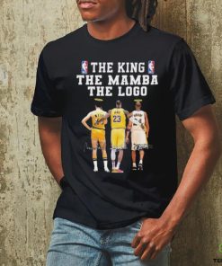 The King The Mamba The Logo Los Angeles Lakers Jerry West LeBron James Kobe Bryant Signatures shirt