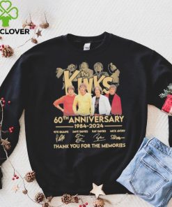 The Kinks band 60th anniversary 1984 2024 thank you for the memories signatures shirt
