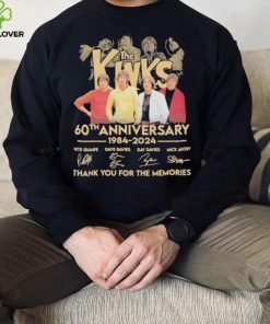 The Kinks band 60th anniversary 1984 2024 thank you for the memories signatures shirt