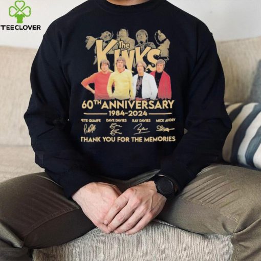 The Kinks band 60th anniversary 1984 2024 thank you for the memories signatures shirt