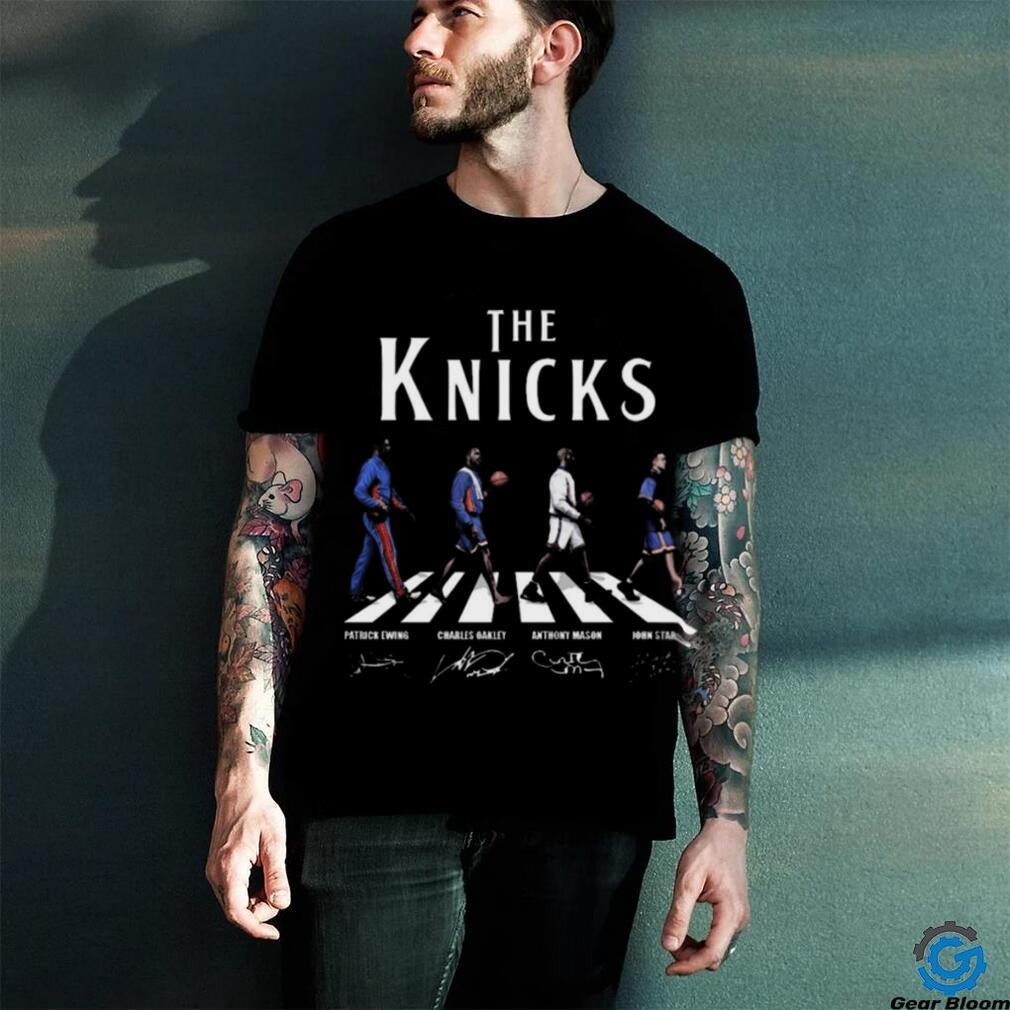 The Knicks Abbey Road Patrick Ewing Charles Oakley Anthony Mason And John Starks Signatures Shirt The Knicks Abbey Road Patrick Ewing Charles Oakley Anthony Mason And John Starks Signatures Shirt