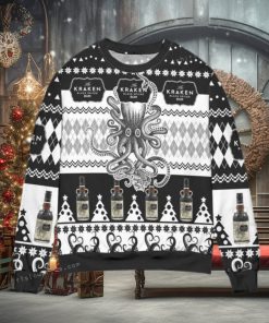 The Kraken Spiced Rum Argyle Christmas Ugly Sweater Mens