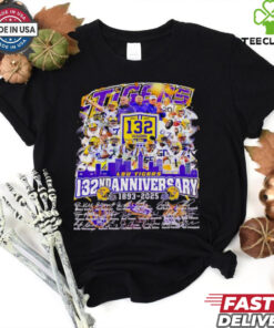 The LSU Tigers 132th Anniversary 1893 2025 signature shirt