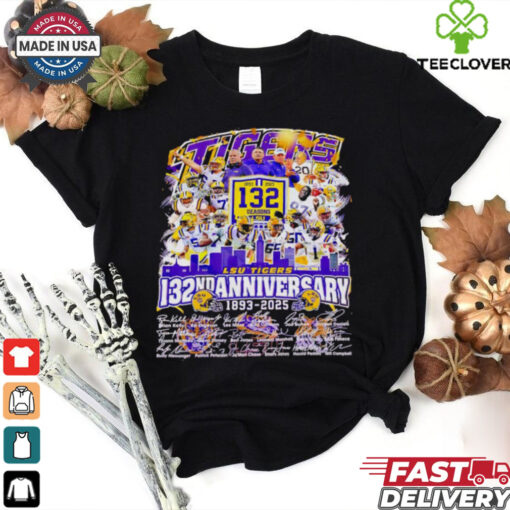 The LSU Tigers 132th Anniversary 1893 2025 signature shirt