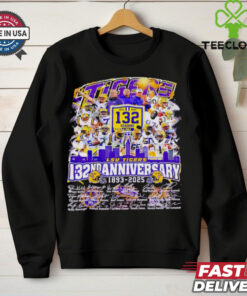 The LSU Tigers 132th Anniversary 1893 2025 signature shirt