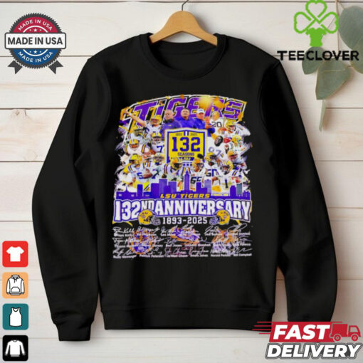 The LSU Tigers 132th Anniversary 1893 2025 signature shirt