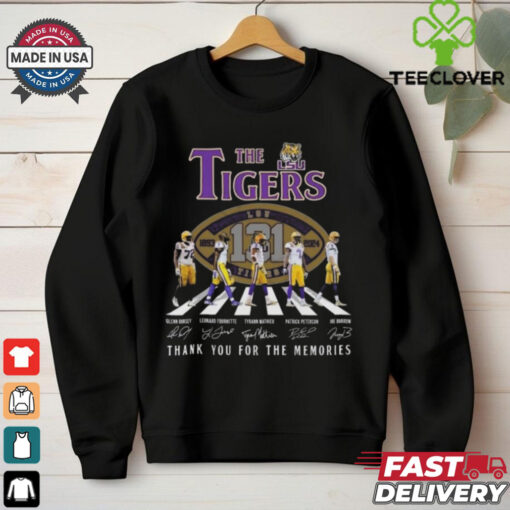 The LSU Tigers 1893 2024 Signature Thank You For The Memories Walking Signatures Shirt