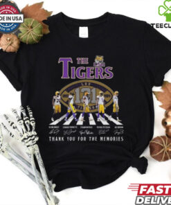 The LSU Tigers 1893 2024 Signature Thank You For The Memories Walking Signatures Shirt