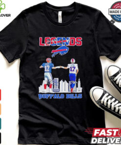 The Legends Buffalo Bills Kelly and Allen skyline signatures shirt