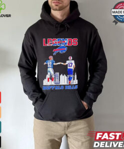 The Legends Buffalo Bills Kelly and Allen skyline signatures shirt
