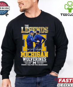 The Legends Michigan Wolverines Lloyd Carr and Jim Harbaugh thank you for the memories shirt