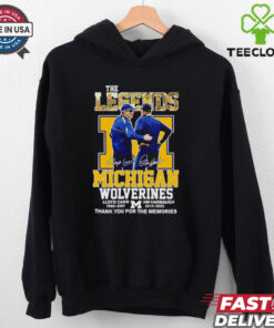 The Legends Michigan Wolverines Lloyd Carr and Jim Harbaugh thank you for the memories shirt 3 The Legends Michigan Wolverines Lloyd Carr and Jim Harbaugh thank you for the memories shirt