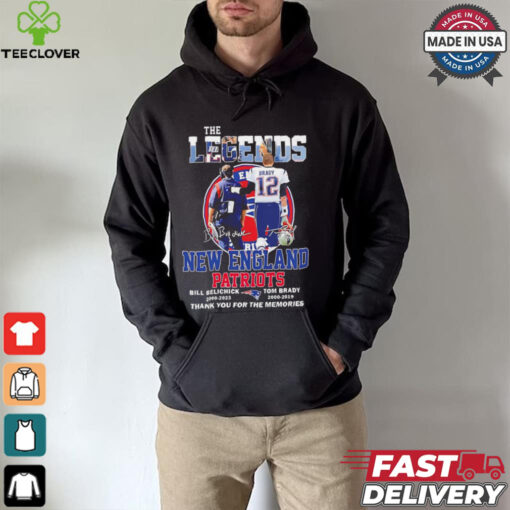 The Legends New England Patriots Bill Belichick & Tom Brady thank you shirt