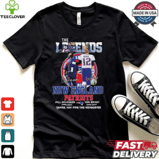 The Legends New England Patriots Bill Belichick & Tom Brady thank you shirt