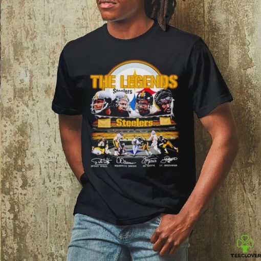 The Legends Pittsburgh Steelers Dwight White Dermontti Dawson Joe Greene signatures shirt