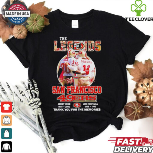 The Legends Rice Montana San Francisco 49ers thank you for the memories shirt