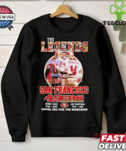 The Legends Rice Montana San Francisco 49ers thank you for the memories shirt