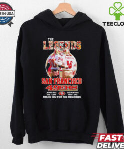 The Legends Rice Montana San Francisco 49ers thank you for the memories shirt