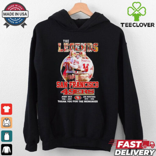 The Legends Rice Montana San Francisco 49ers thank you for the memories shirt