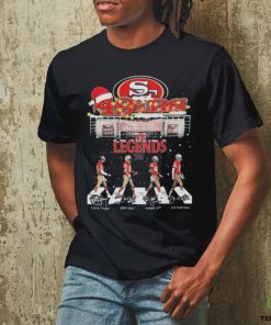The Legends Santa Hat San Francisco 49ers Abbey Road Christmas Signatures Shirt