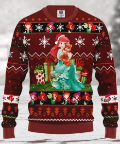 The Little Mermaid Ariel Princess Ugly Christmas Wool Knitted Sweater