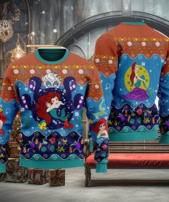 The Little Princess 3D Ugly Christmas Sweater, Princess Mermaid Xmas Ugly Christmas Sweater Men And Women Gift
