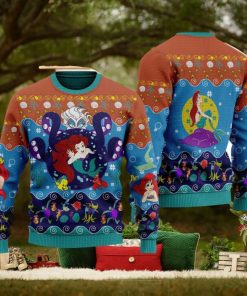 The Little Princess 3D Ugly Christmas Sweater, Princess Mermaid Xmas Ugly Christmas Sweater Men And Women Gift
