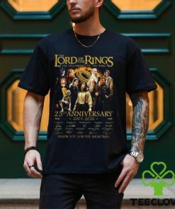 The Lord Of The Rings The Fellowship Of The Ring 25th Anniversary 2001 2026 Thank You For The Memories T Shirt