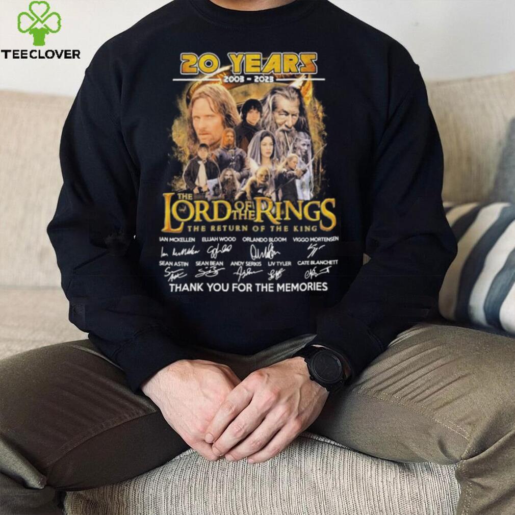 The Lord Of The Rings The Return Of The King 20 Years 2003 2023 Thank You For The Memories Signatures Shirt The Lord Of The Rings The Return Of The King 20 Years 2003 2023 Thank You For The Memories Signatures Shirt