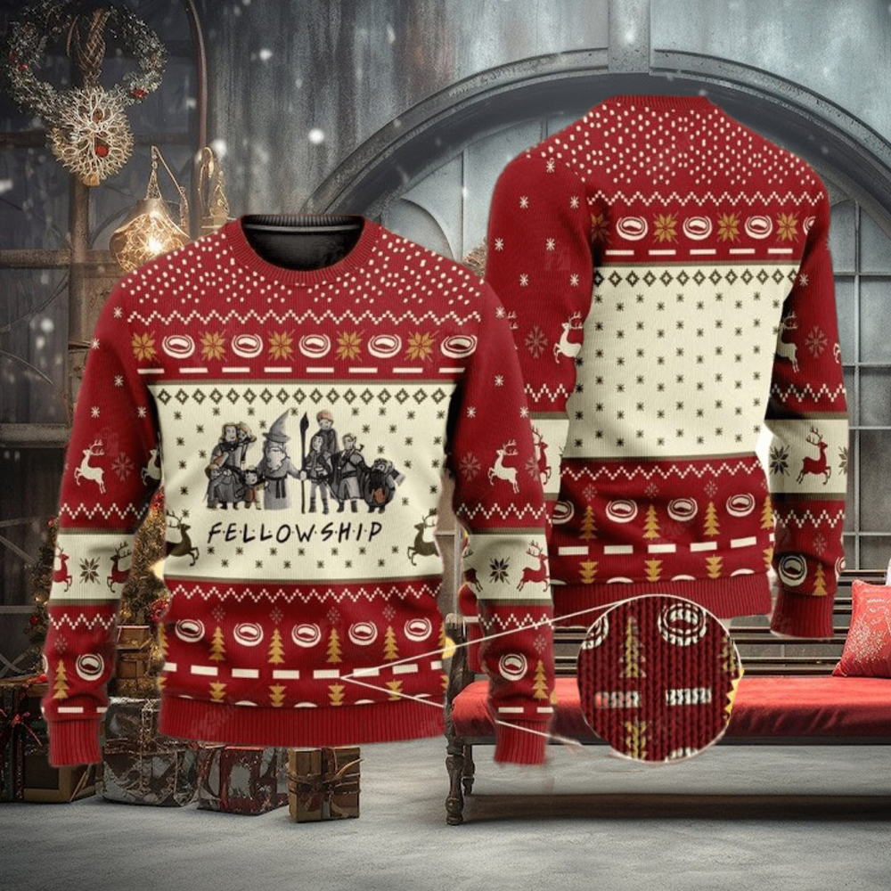 The Lord Of The Rings Ugly Christmas Sweater Fellowship Xmas Gift The Lord Of The Rings Ugly Christmas Sweater Fellowship Xmas Gift