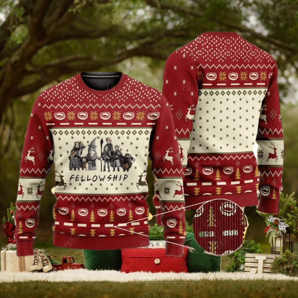 The Lord Of The Rings Ugly Christmas Sweater Fellowship Xmas Gift The Lord Of The Rings Ugly Christmas Sweater Fellowship Xmas Gift