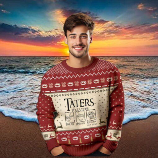 The Lord of The Rings Taters Potatoes Christmas Ugly Sweater