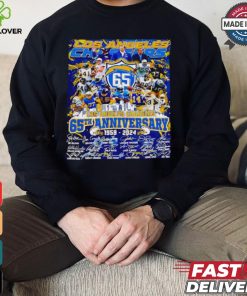 The Los Angeles Chargers 65th anniversary 1959 2024 signatures shirt