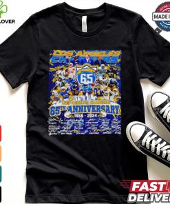 The Los Angeles Chargers 65th anniversary 1959 2024 signatures shirt