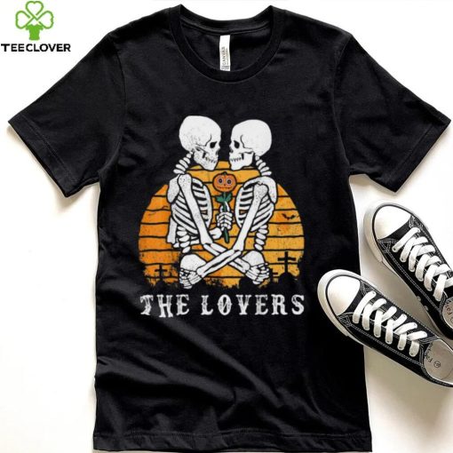 The Lovers Skeleton Horror Pumpkin Halloween Shirt