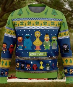 The Main Characters on Sesame Street 3D Ugly Christmas Sweater Christmas Gift Ideas Party Gift