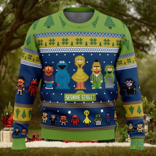 The Main Characters on Sesame Street 3D Ugly Christmas Sweater Christmas Gift Ideas Party Gift