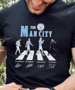 The Manchester City Gundogan Bruyne Haaland and Guardiola Abbey road signatures hoodie, sweater, longsleeve, shirt v-neck, t-shirt