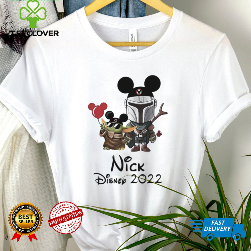 The Mandalorian And Baby Yoda nick Disney 2022 shirt