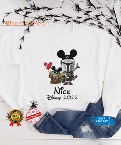 The Mandalorian And Baby Yoda nick Disney 2022 shirt