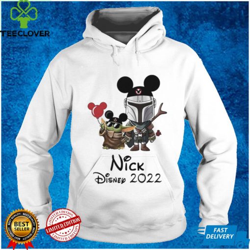 The Mandalorian And Baby Yoda nick Disney 2022 shirt