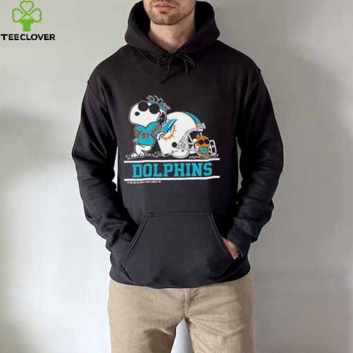 The Miami Dolphins Joe Cool And Woodstock Snoopy Mashup hoodie, sweater, longsleeve, shirt v-neck, t-shirt