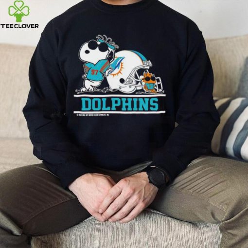The Miami Dolphins Joe Cool And Woodstock Snoopy Mashup hoodie, sweater, longsleeve, shirt v-neck, t-shirt