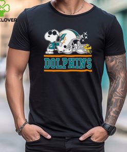 The Miami Dolphins Joe Cool and Woodstock Snoopy Mashup Shirt