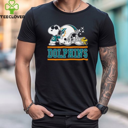 The Miami Dolphins Joe Cool and Woodstock Snoopy Mashup Shirt