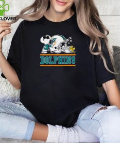 The Miami Dolphins Joe Cool and Woodstock Snoopy Mashup Shirt