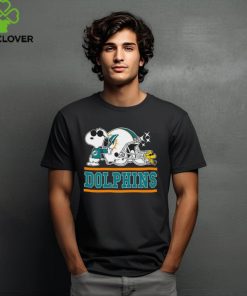 The Miami Dolphins Joe Cool and Woodstock Snoopy Mashup Shirt