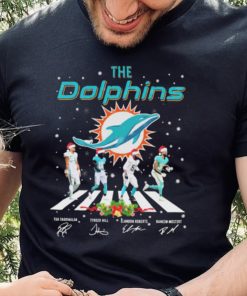 The Miami Dolphins Team Abbey Road Christmas Signatures Shirt