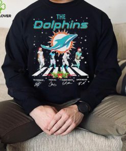 The Miami Dolphins Team Abbey Road Christmas Signatures Shirt